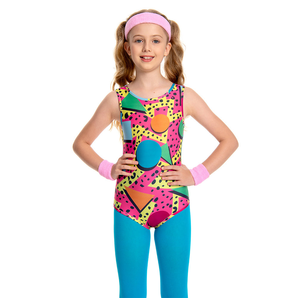 Kinder Sportbekleidung Cosplay Kostüm Outfits Halloween Karneval Anzug 80er Jahre
