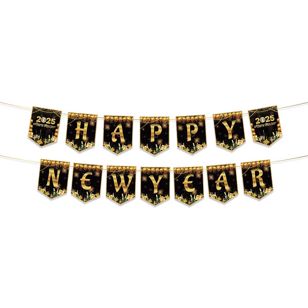 2025 Neujahrsparty Geschirr Set Einweg Party Tischtuch Prop
