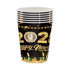 2025 Neujahrsparty Geschirr Set Einweg Party Tischtuch Prop