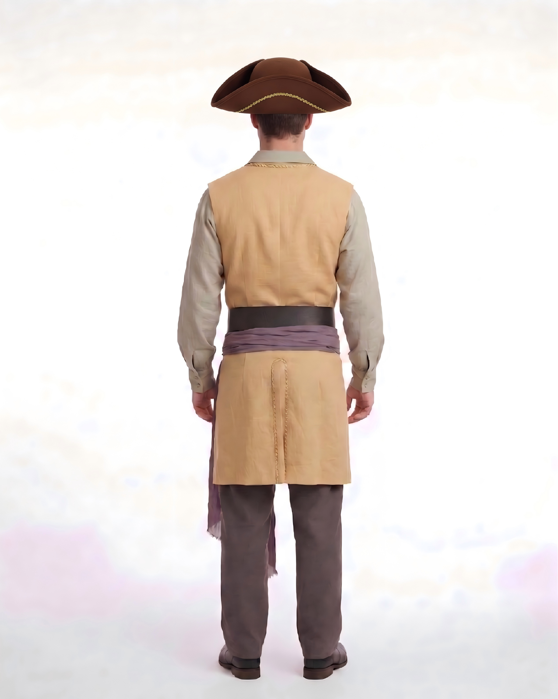 Herren gelb Kapitän Mittelalterliches Cosplay Kostüm Halloween Karneval Partys