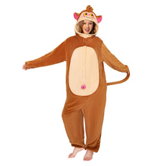 Erwachsene Unisex Affe Tier kostüm grün Schlafanzug einteiliger Pyjama