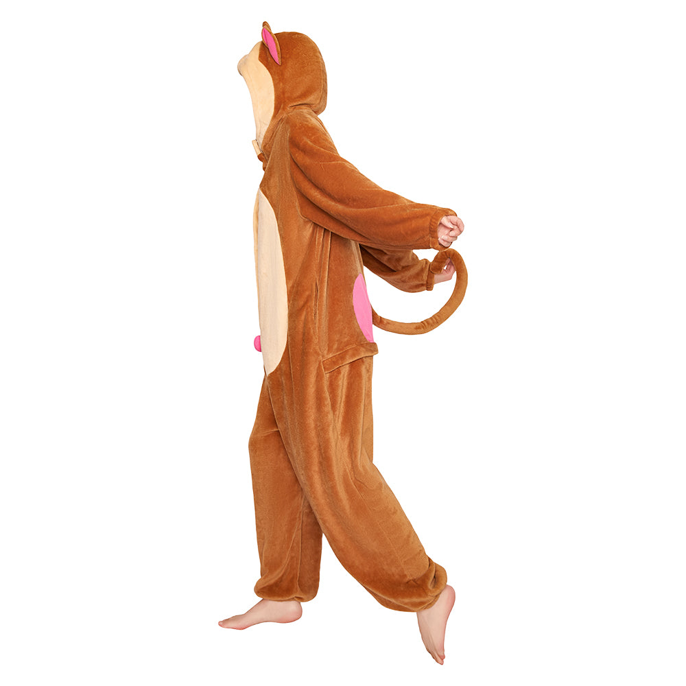 Erwachsene Unisex Affe Tier kostüm grün Schlafanzug einteiliger Pyjama
