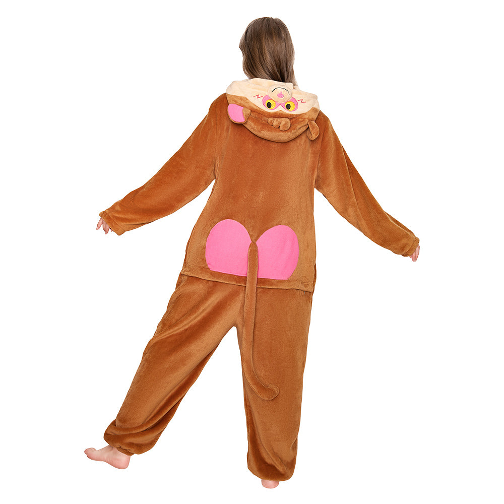 Erwachsene Unisex Affe Tier kostüm grün Schlafanzug einteiliger Pyjama