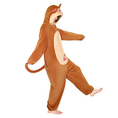 Erwachsene Unisex Affe Tier kostüm grün Schlafanzug einteiliger Pyjama