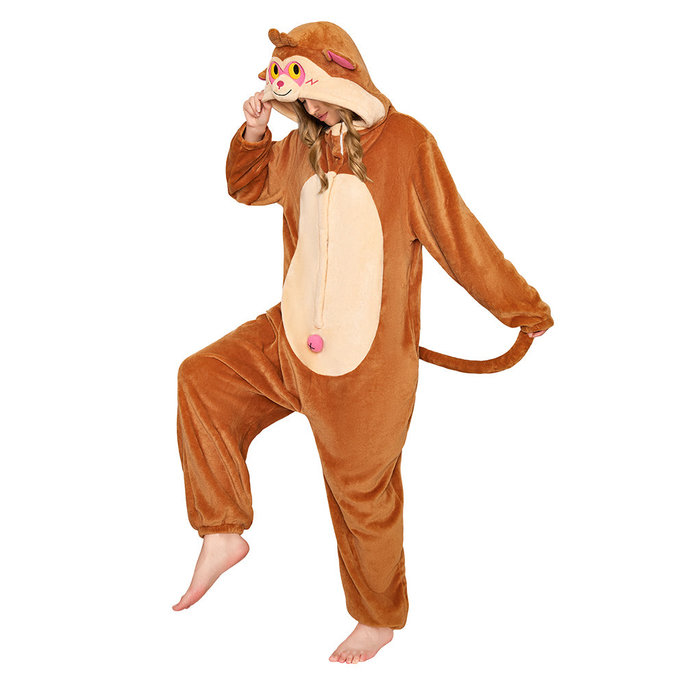 Erwachsene Unisex Affe Tier kostüm grün Schlafanzug einteiliger Pyjama