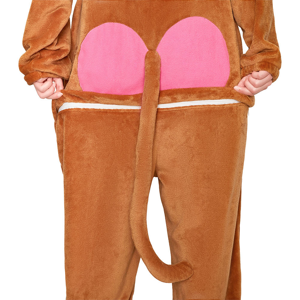 Erwachsene Unisex Affe Tier kostüm grün Schlafanzug einteiliger Pyjama