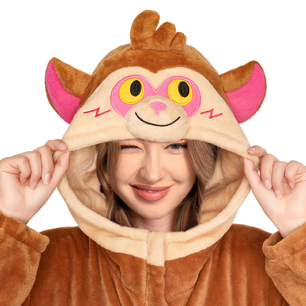 Erwachsene Unisex Affe Tier kostüm grün Schlafanzug einteiliger Pyjama