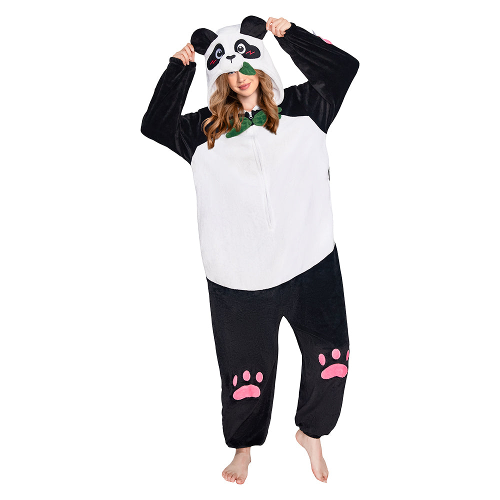 Erwachsene Unisex Riesenpanda Tier kostüm grün Schlafanzug einteiliger Pyjama