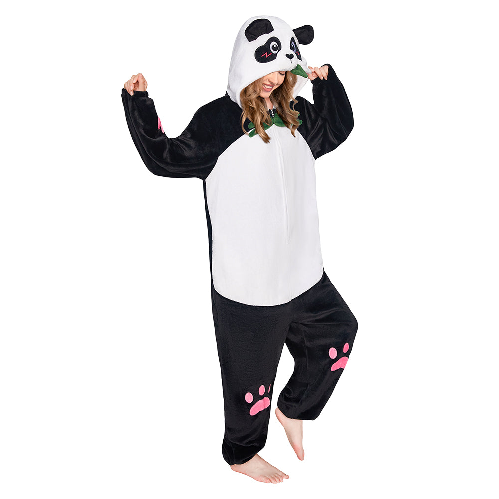 Erwachsene Unisex Riesenpanda Tier kostüm grün Schlafanzug einteiliger Pyjama