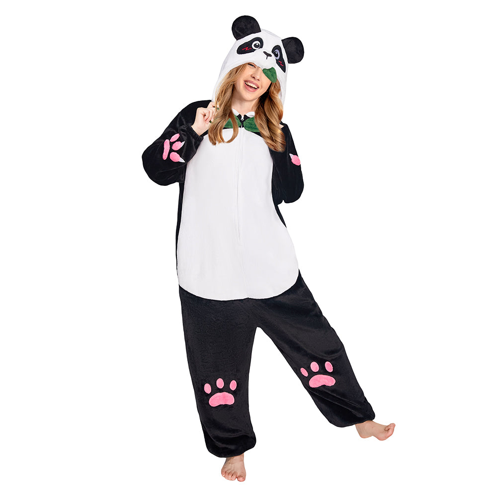 Erwachsene Unisex Riesenpanda Tier kostüm grün Schlafanzug einteiliger Pyjama