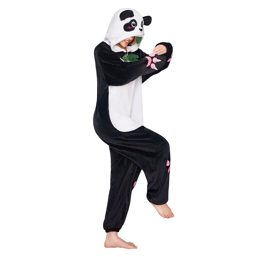 Erwachsene Unisex Riesenpanda Tier kostüm grün Schlafanzug einteiliger Pyjama