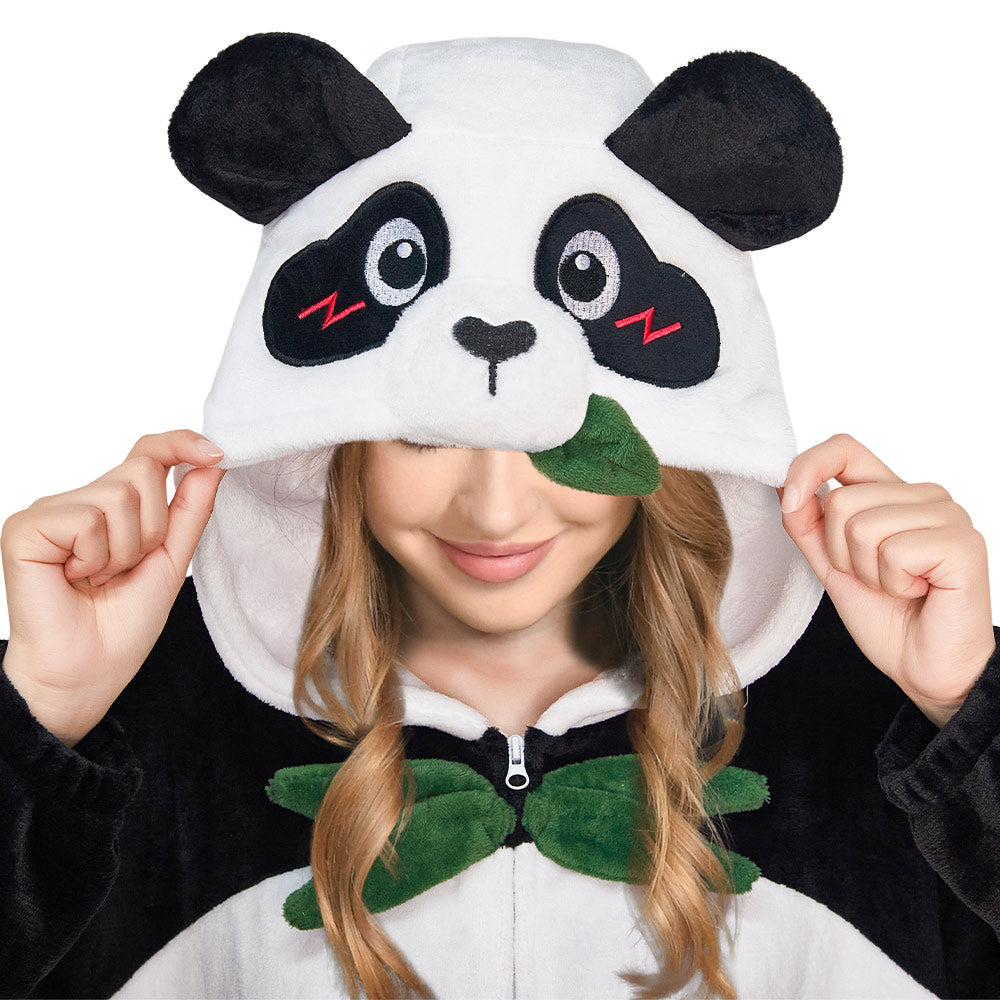 Erwachsene Unisex Riesenpanda Tier kostüm grün Schlafanzug einteiliger Pyjama