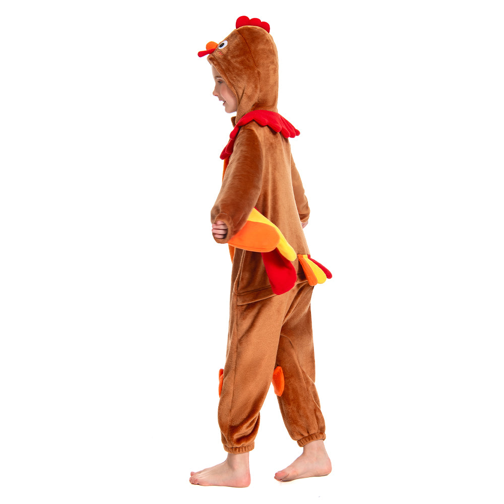 Kinder Truthahn Tierkostüm Schlafanzug einteiliger Pyjama Bademäntel für Erwachsene unisex Thanksgiving