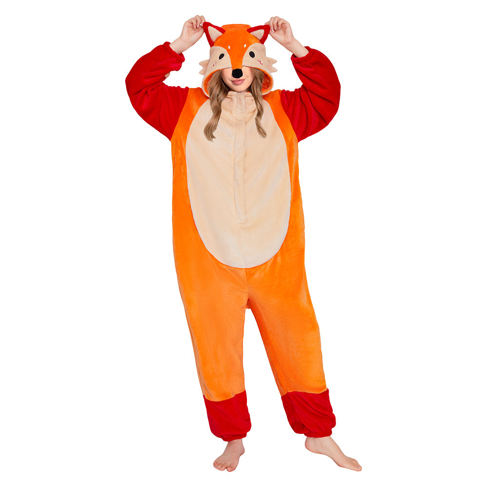 Kinder Bezaubernder Fuchs-Kinderstofftier Schlafanzug einteiliger Pyjama