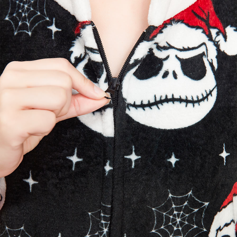 Erwachsene Unisex Jack Skellington Kostüm Schlafanzug Halloween Karneval Outfit