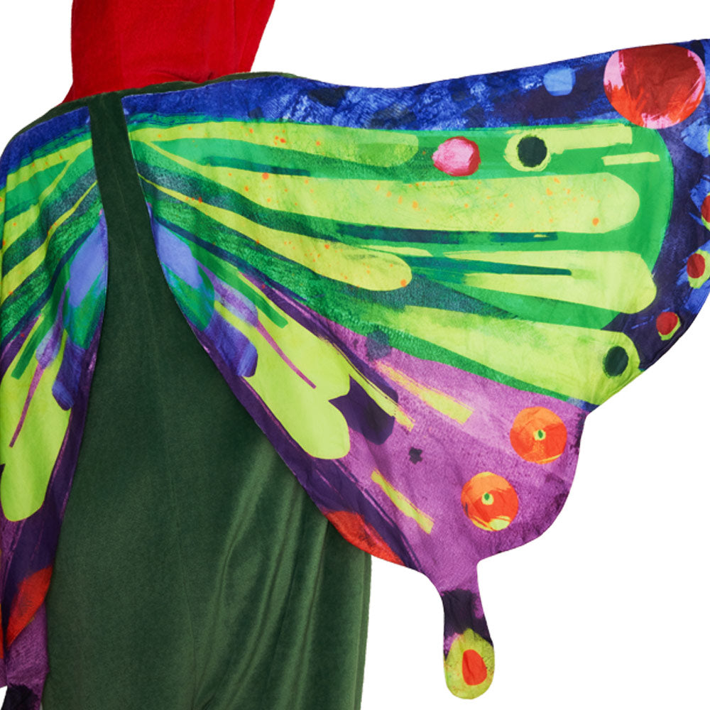 Erwachsene Unisex Schmetterling Tier kostüm grün Schlafanzug einteiliger Pyjama