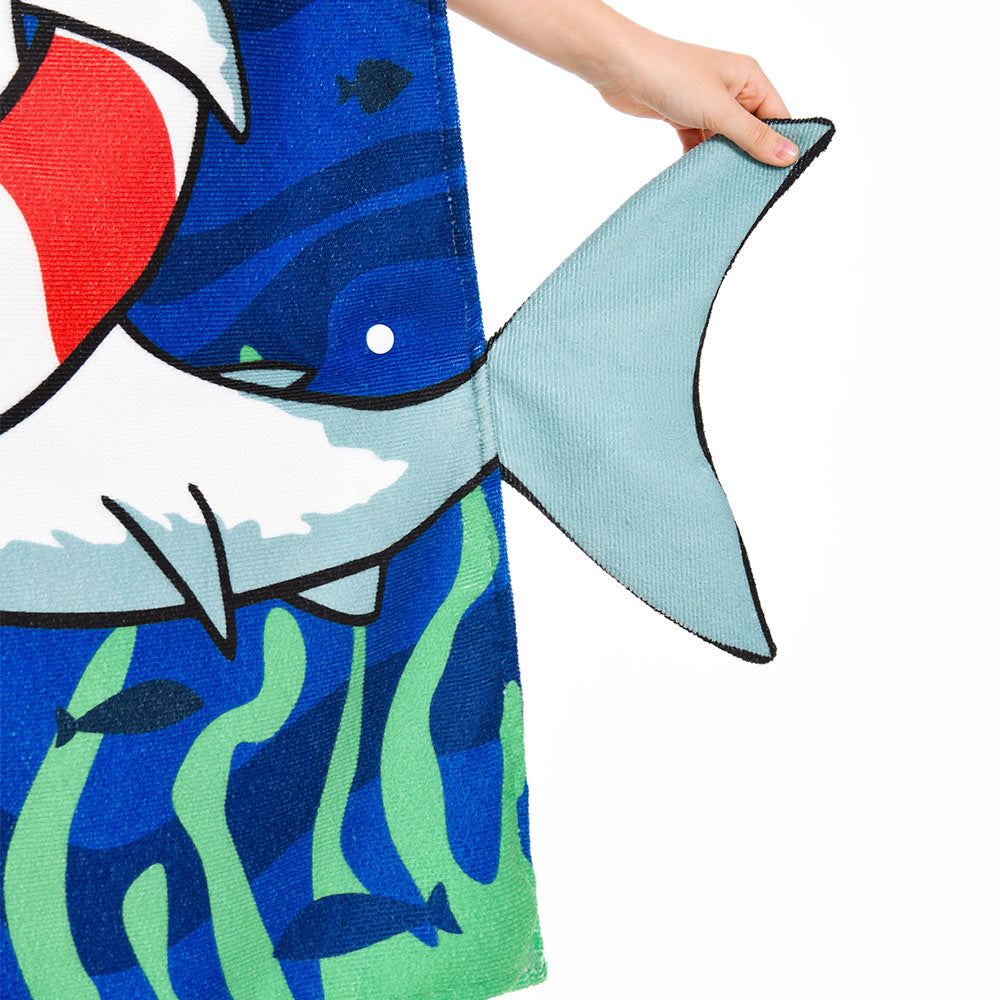 Kinder Hai Strandtücher mit Kapuze Tierkostüm Sommer Robe