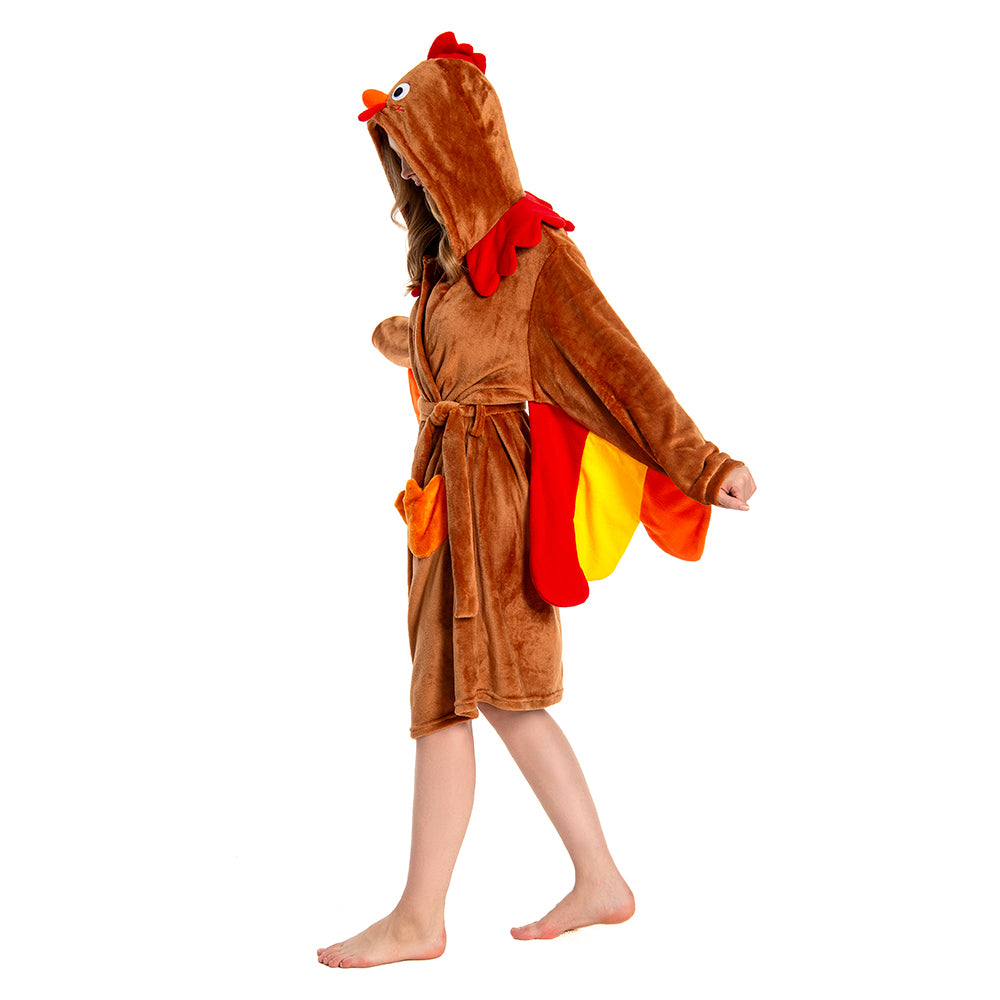 Kinder Truthahn Tierkostüm Schlafanzug einteiliger Pyjama Bademäntel für Erwachsene unisex Thanksgiving