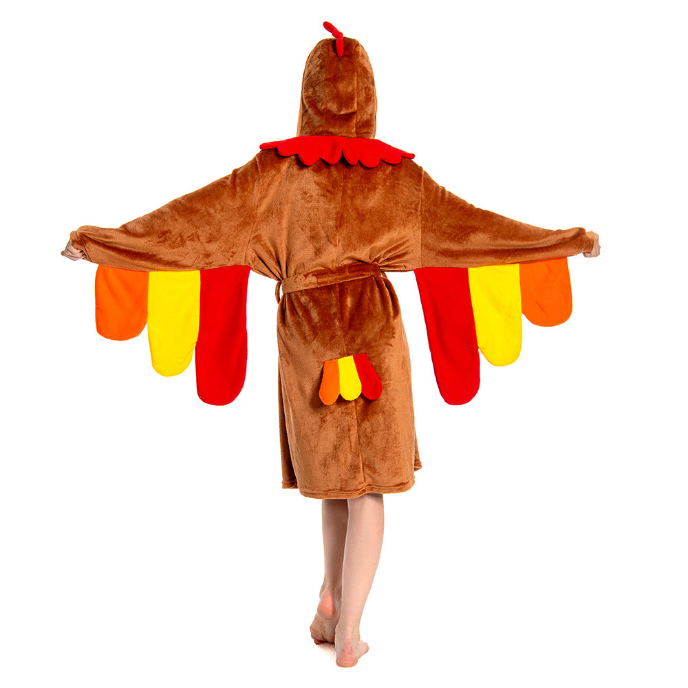 Kinder Truthahn Tierkostüm Schlafanzug einteiliger Pyjama Bademäntel für Erwachsene unisex Thanksgiving