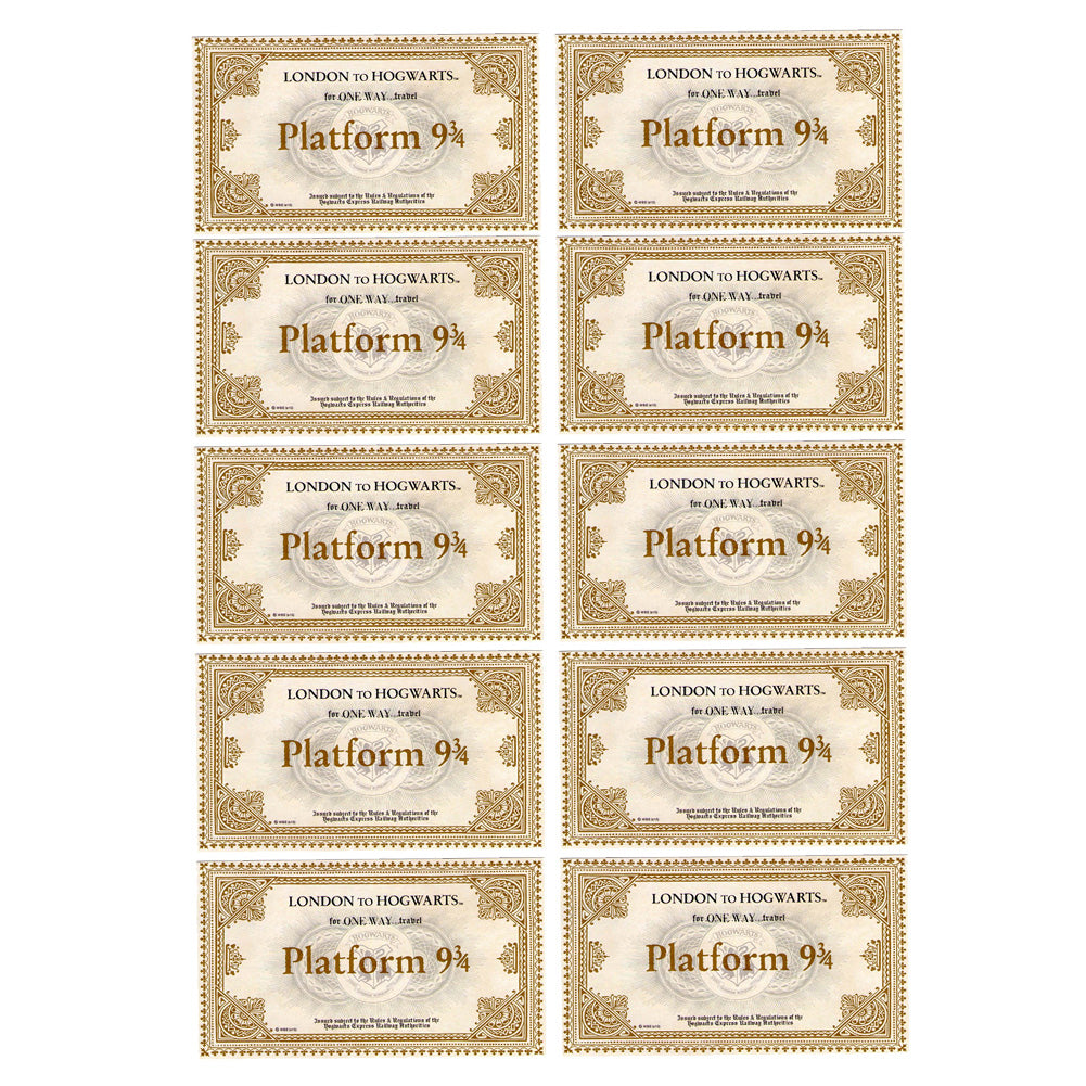 Harry Potter Bahnsteigkarte - 9 und 3/4 (Satz von 10)