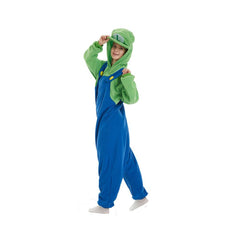 Erwachsene Super Mario Mario Cosplay Jumpsuit mit Kapuze
