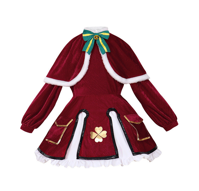 Kinder Mädchen Genshin Impact Klee Kostüm Weihnachten Kleid