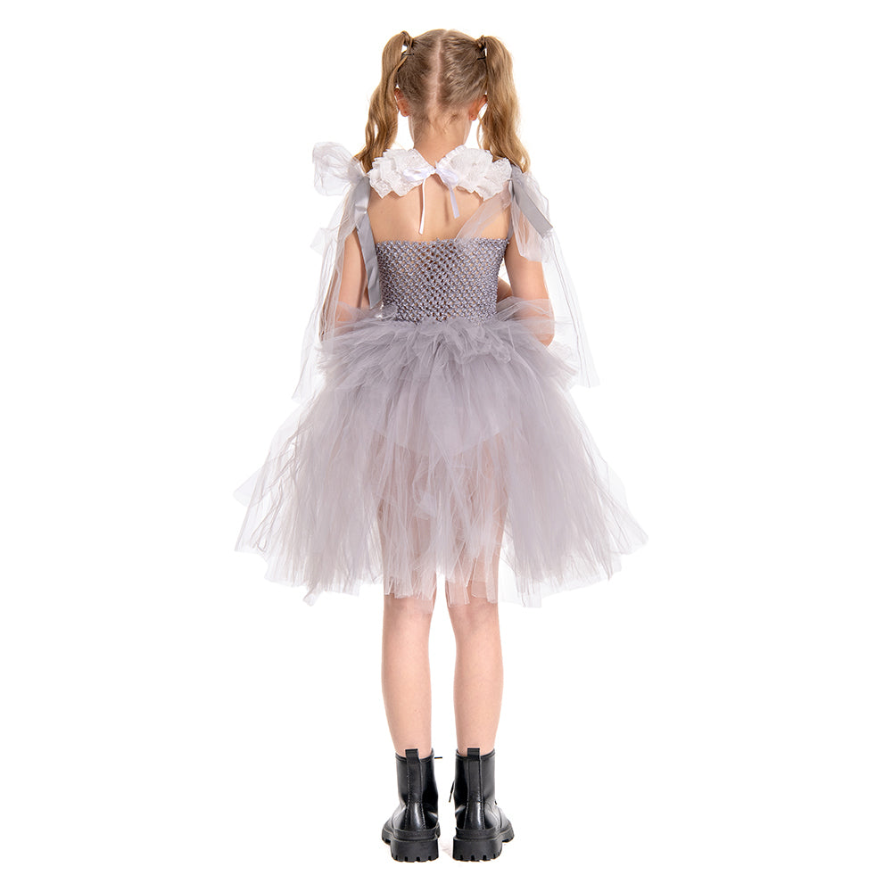 Kinder Mädchen  Pennywise Cosplay Kostüm Halloween Karneval Kleid