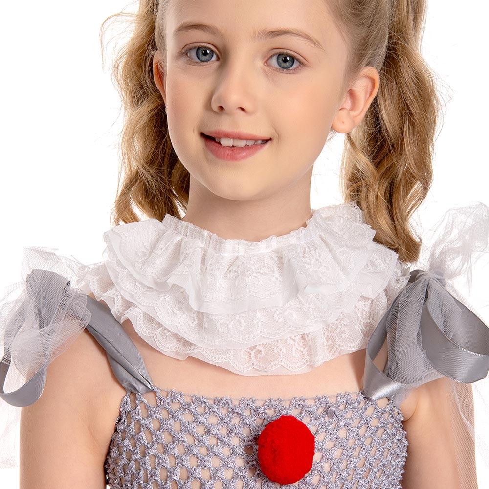 Kinder Mädchen  Pennywise Cosplay Kostüm Halloween Karneval Kleid