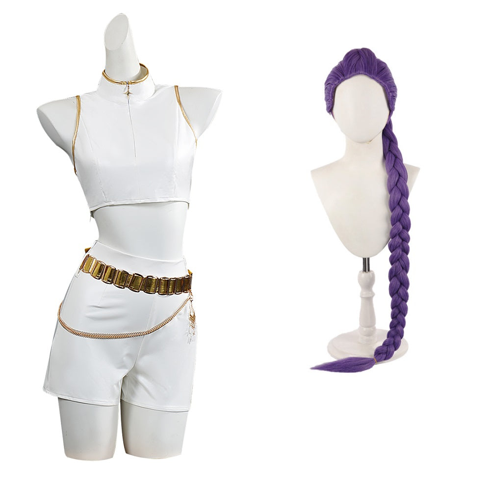 Kpop Demon Hunters Huntrix Kinder Mädchen Rumi Cosplay Kostüm Halloween Karneval Party Anzug