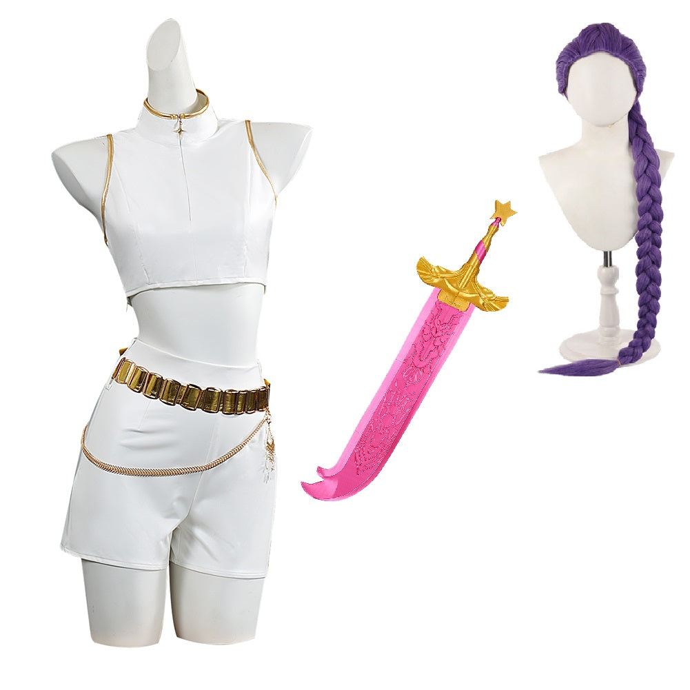 Kpop Demon Hunters Huntrix Kinder Mädchen Rumi Cosplay Kostüm Halloween Karneval Party Anzug