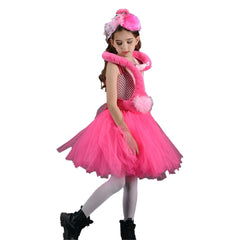 Kinder Mädchen tutu Kleid  Flamingo Cosplay Kostüm Outfits Halloween Karneval Anzug