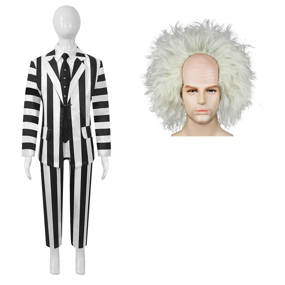 Kinder Beetlejuice Jungen Cosplay Kostüm Outfits Halloween Karneval Anzug