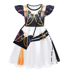Kinder Mädchen Kpop Demon Hunters Mira Cosplay Kleid Tasch Halloween Karneval Party Anzug