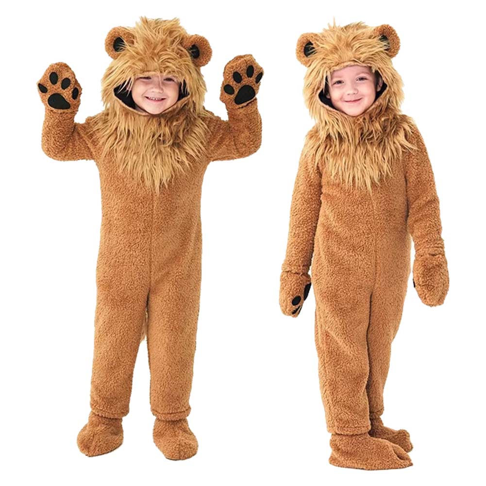 Kinder Halloween Löwe Rollenspiel Onesie Bühne Cos Tier Kostüm Performance Kostüm