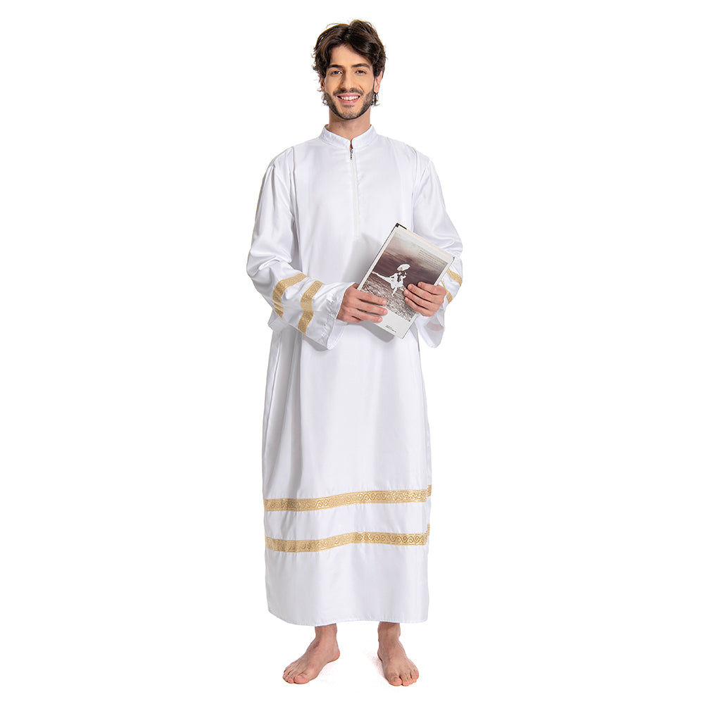 Mittelalterlicher Pastor Unisex Erwachsene Cosplay Kostüm Outfits Halloween Karneval Party Anzug