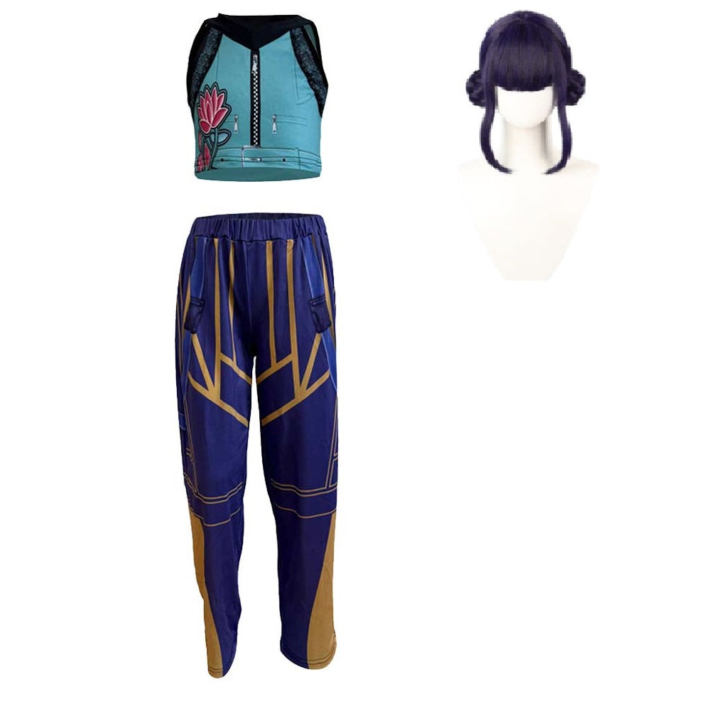 Kinder Mädchen Kpop Demon Hunters Zoey Cosplay Kostüm Halloween Karneval Party Anzug