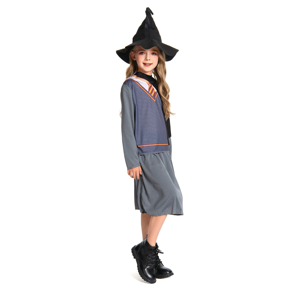 Kinder Mädchen Hexen Bühne Performance Kleidung Cosplay Kostüm Outfits Halloween Karneval Anzug