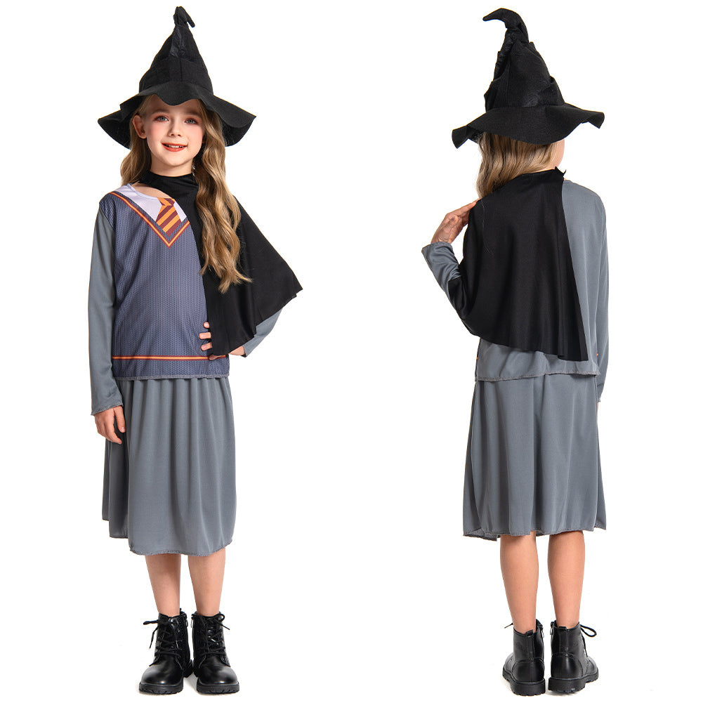 Kinder Mädchen Hexen Bühne Performance Kleidung Cosplay Kostüm Outfits Halloween Karneval Anzug