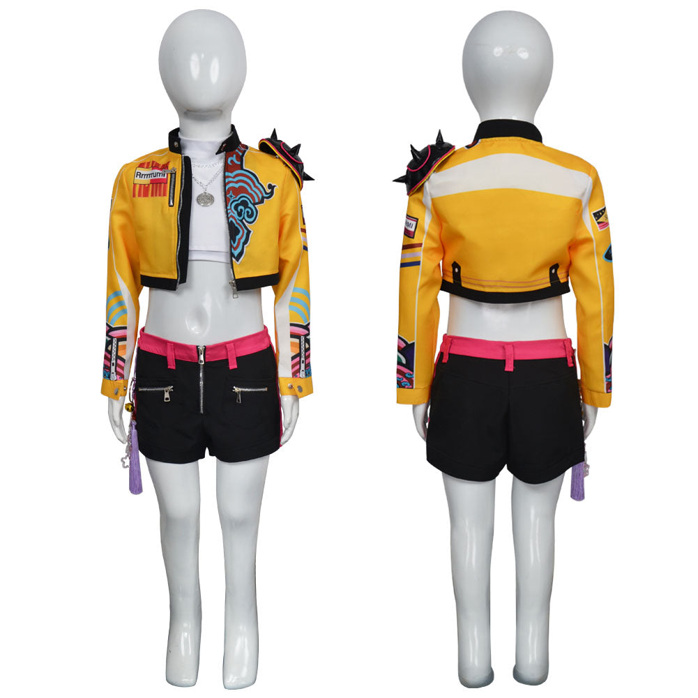 Kinder Mädchen Kpop Demon Hunters Kids Rumi Cosplay Kostüm Halloween Karneval Party Anzug