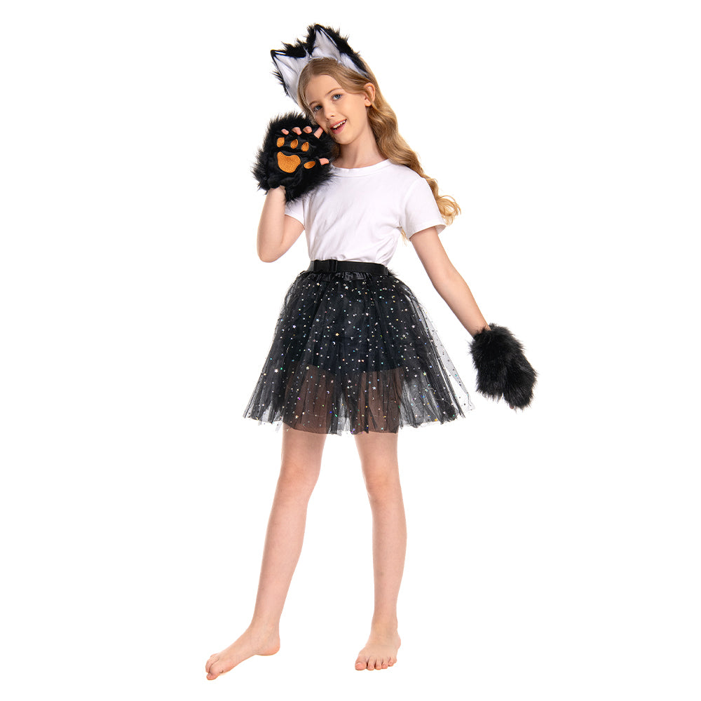 Kinder Mädchen Tutu Kleid Fuchs Cosplay Kostüm Outfits Halloween Karneval Anzug