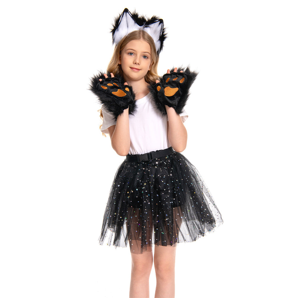 Kinder Mädchen Tutu Kleid Fuchs Cosplay Kostüm Outfits Halloween Karneval Anzug