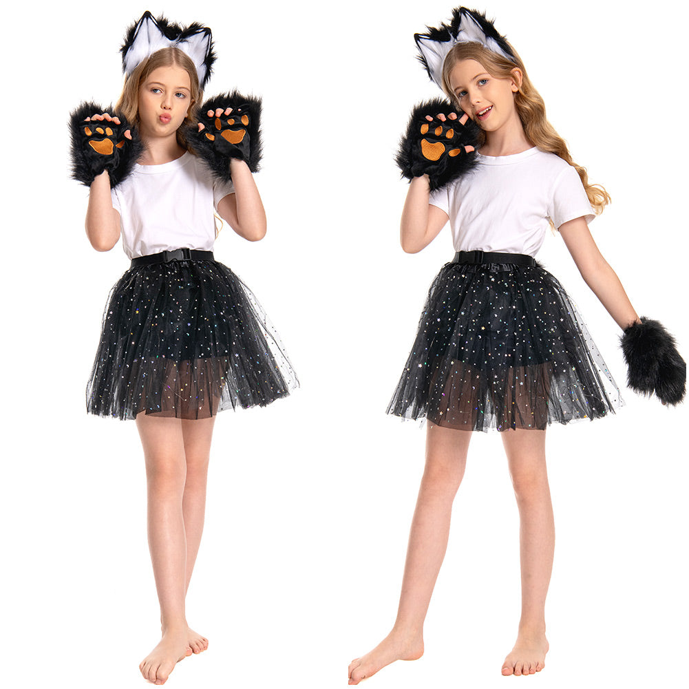Kinder Mädchen Tutu Kleid Fuchs Cosplay Kostüm Outfits Halloween Karneval Anzug