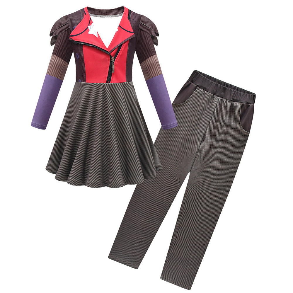Kinder Mädchen der BAD GUYS Mr. Wolf Cosplay Kostüm Halloween Karneval Party Anzug