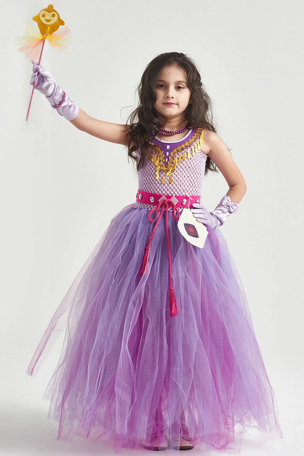 Kinder Mädchen Film Wish 2023 -Asha Cosplay tutu Kleid Kostüm Outfits