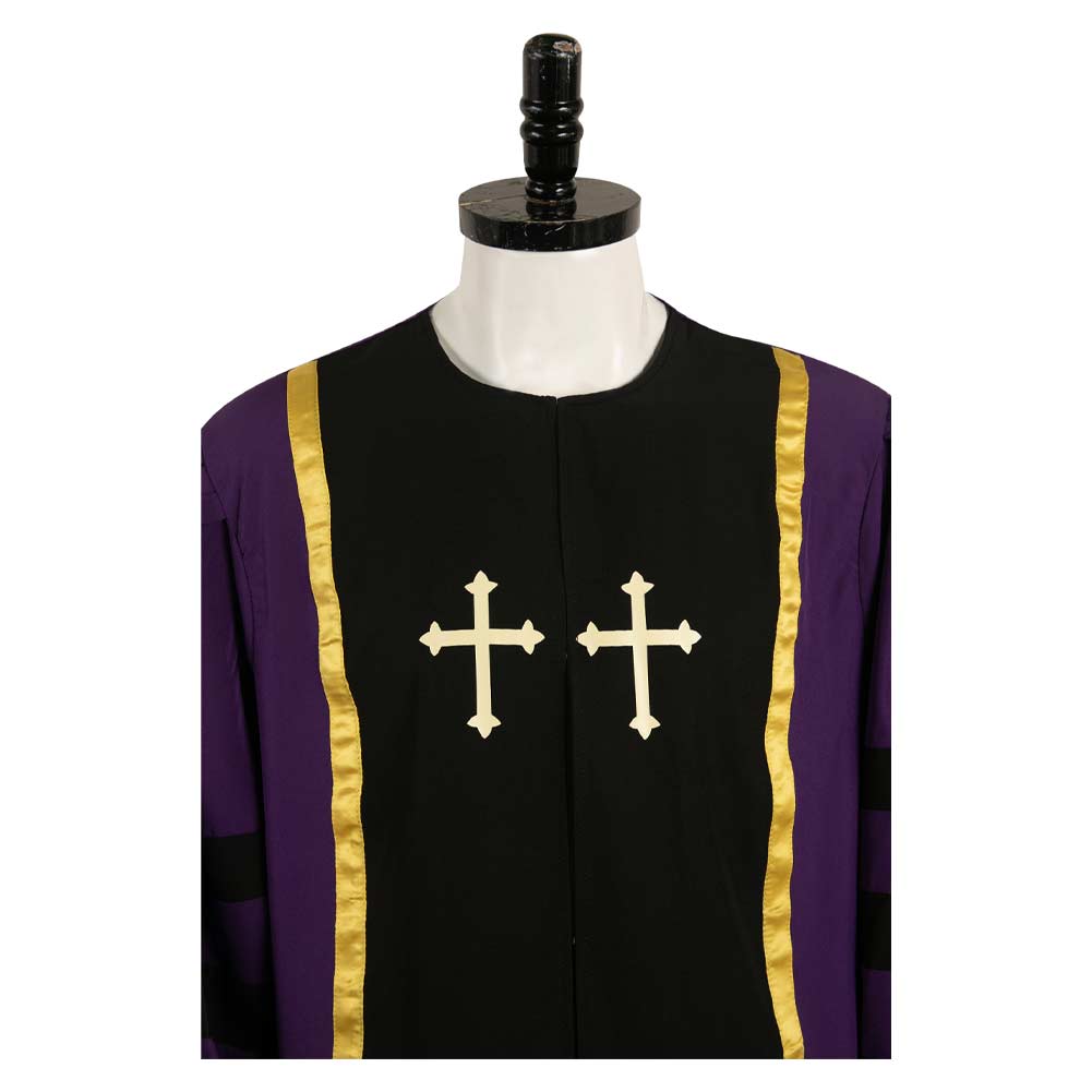 Herren Mönch Robe Cosplay Kostüm Outfits Halloween Karneval Anzug