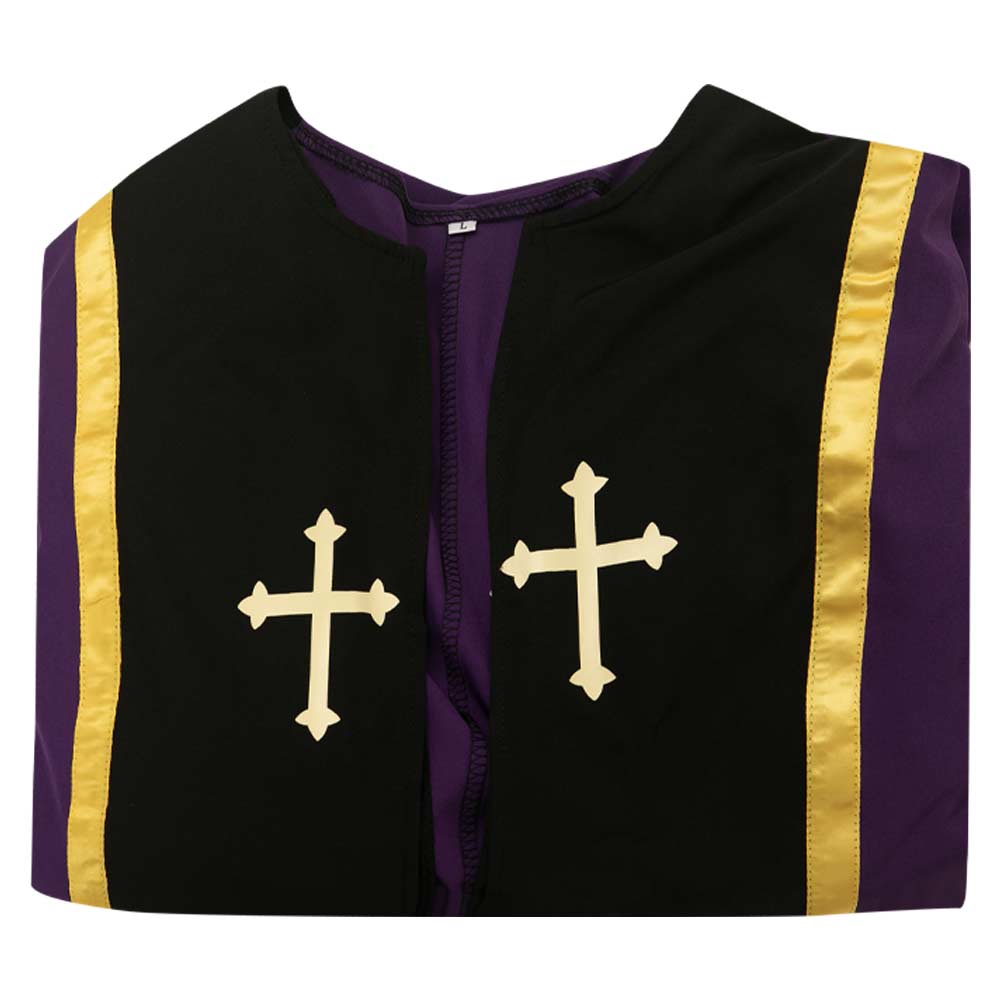 Herren Mönch Robe Cosplay Kostüm Outfits Halloween Karneval Anzug