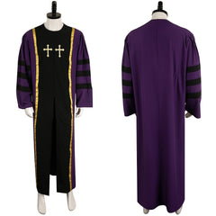 Herren Mönch Robe Cosplay Kostüm Outfits Halloween Karneval Anzug