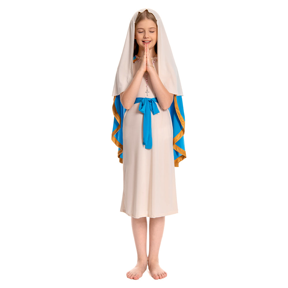 Mädchen The Virgin Mary Cosplay Kinder Parade Outfits Halloween Karneval Kostüm