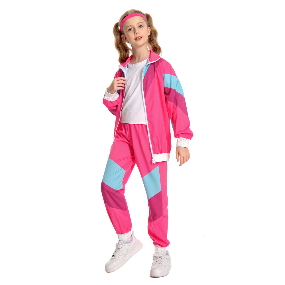 Kinder Retro 80 90S Hip hop Sportkleidung Cosplay Kostüm Outfits Halloween Karneval Anzug