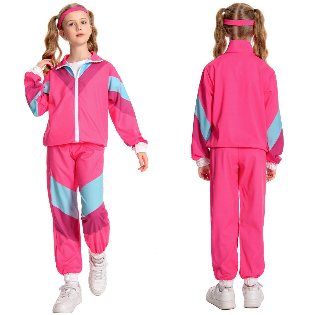 Kinder Retro 80 90S Hip hop Sportkleidung Cosplay Kostüm Outfits Halloween Karneval Anzug